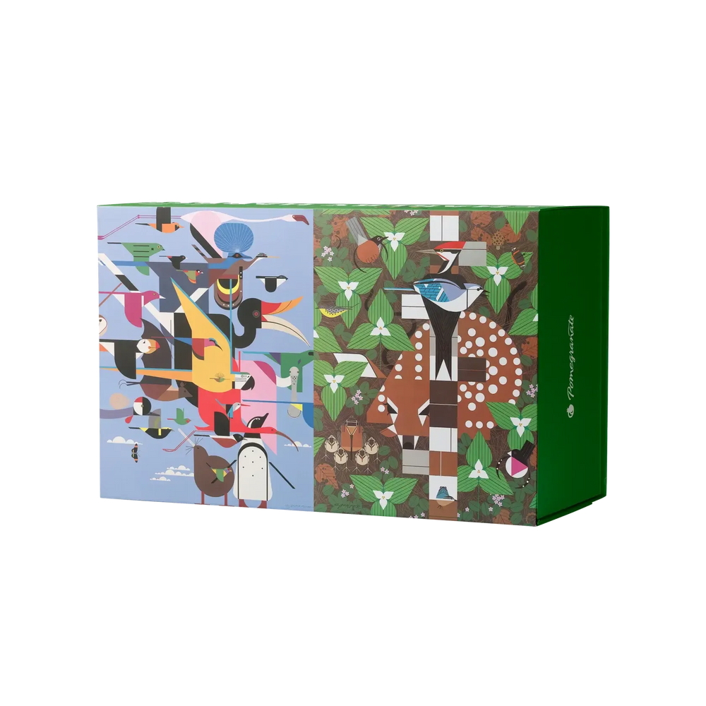 Charley Harper Set of 2 120 Piece Double-Sided Jigsaw Puzzle Pomegranate (ONLINE ORDER ONLY)