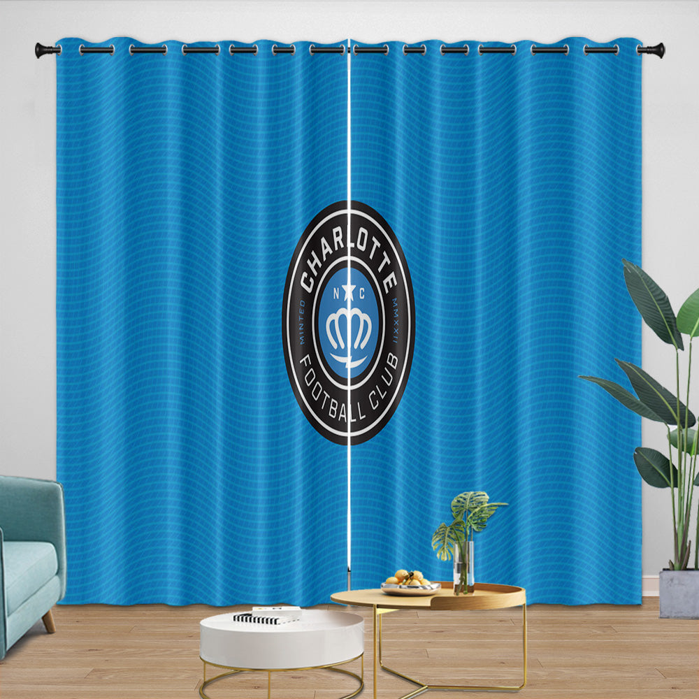 Charlotte FC Curtains Blackout Window Drapes Room Decoration (Online Order Only)
