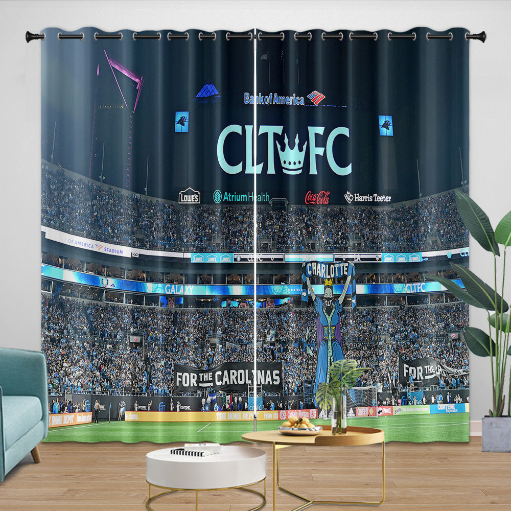 Charlotte FC Curtains Blackout Window Drapes Room Decoration (Online Order Only)