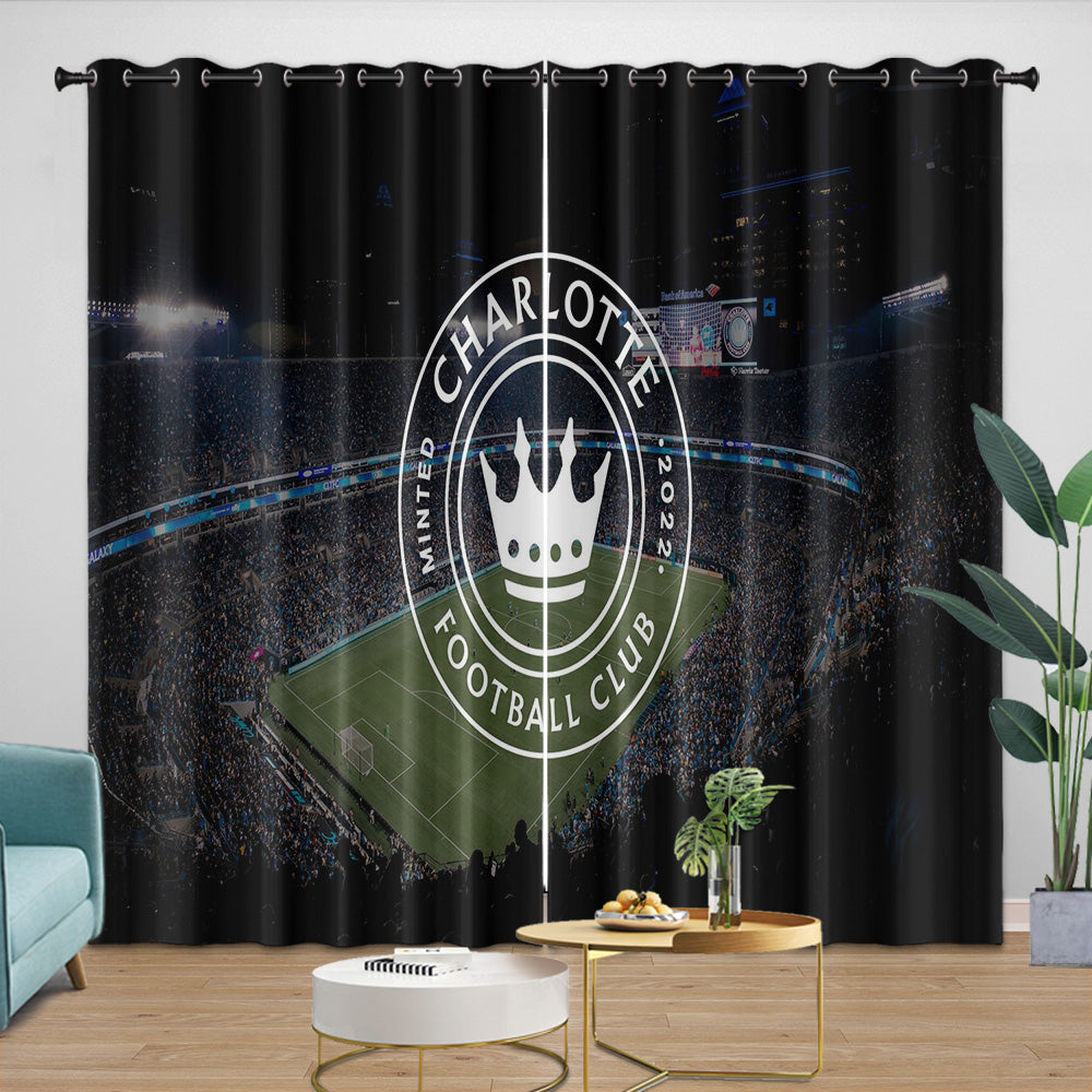 Charlotte FC Curtains Blackout Window Drapes Room Decoration (Online Order Only)