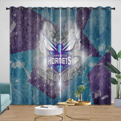 Charlotte Hornets Curtains Blackout Window Drapes Room Decoration (Online Order Only)