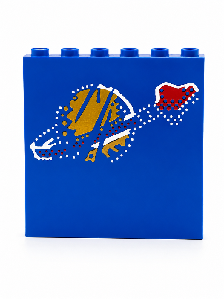 Benny Worn Worn/Faded Panel Upgrade Tile for LEGO Up-Scaled Blue Astronaut 40921 Set (ONLINE ORDER ONLY)