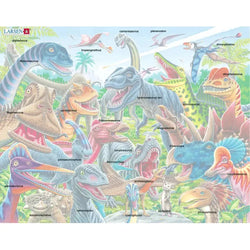 Cheerful Dinosaurs Selfie 43 Piece Tray Jigsaw Puzzle Larsen (ONLINE ORDER ONLY)