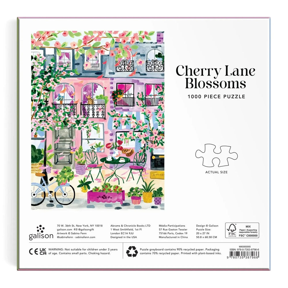 Cherry Lane Blossoms 1000 Piece Jigsaw Puzzle Galison (ONLINE ORDER ONLY)