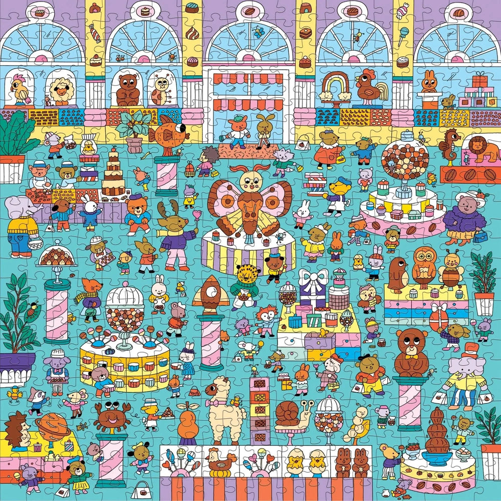 Chocolate Shop Search & Find 500 Piece Jigsaw Puzzle Mudpuppy