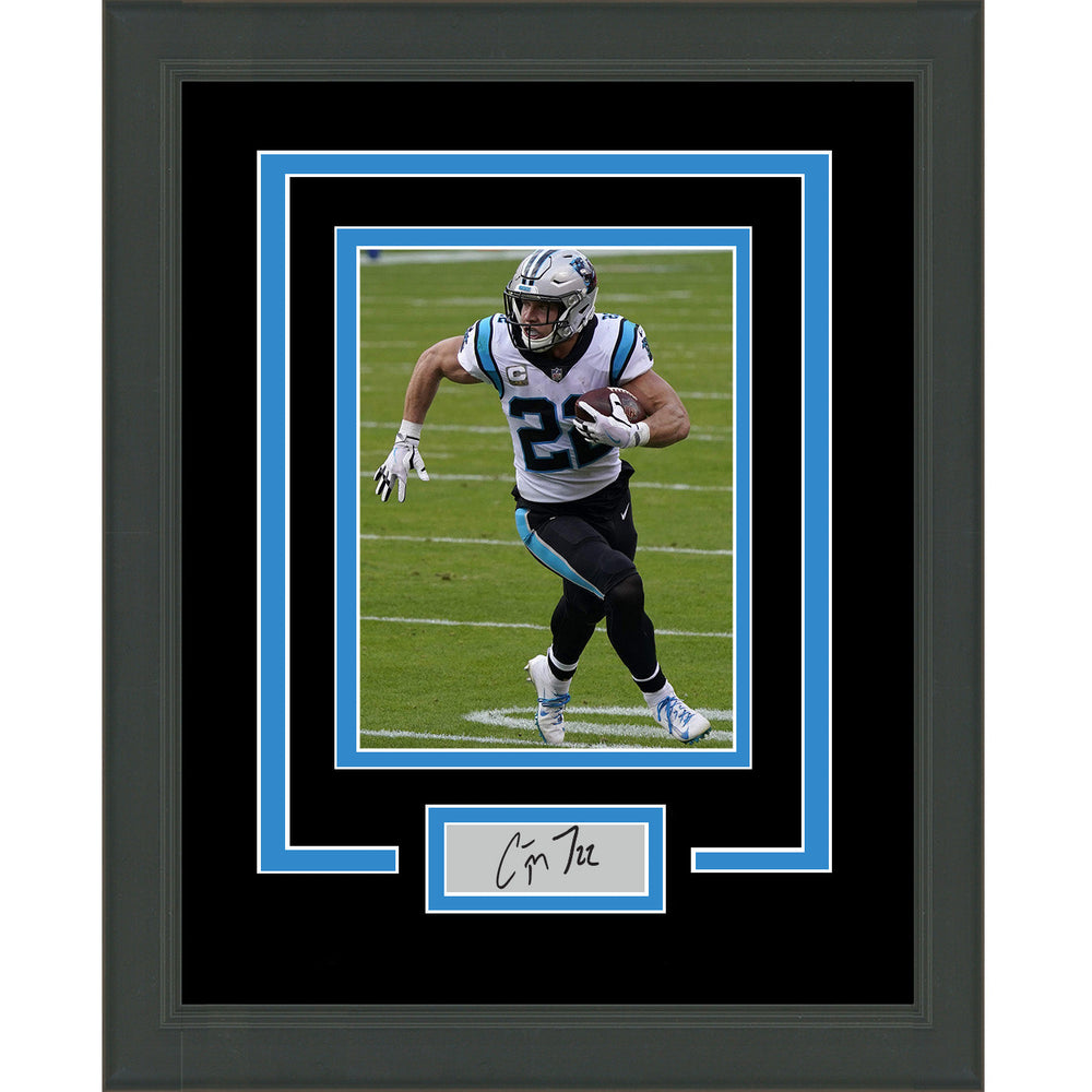 Framed Christian McCaffrey Facsimile Laser Engraved Signature Auto Carolina Panthers 11x14 Football Photo (ONLINE ORDER ONLY)