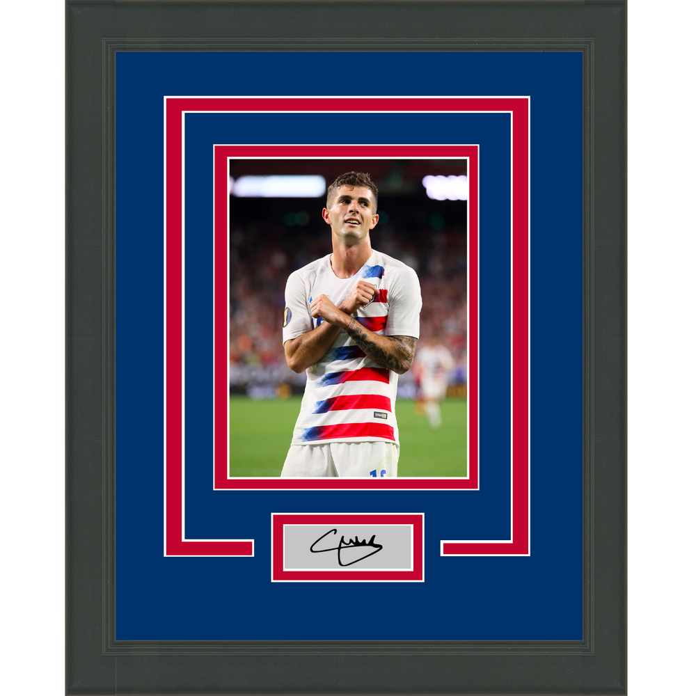 Framed Christian Pulisic Facsimile Laser Engraved Signature Auto Team USA 11x14 Soccer Futbol Photo #2 (ONLINE ORDER ONLY)