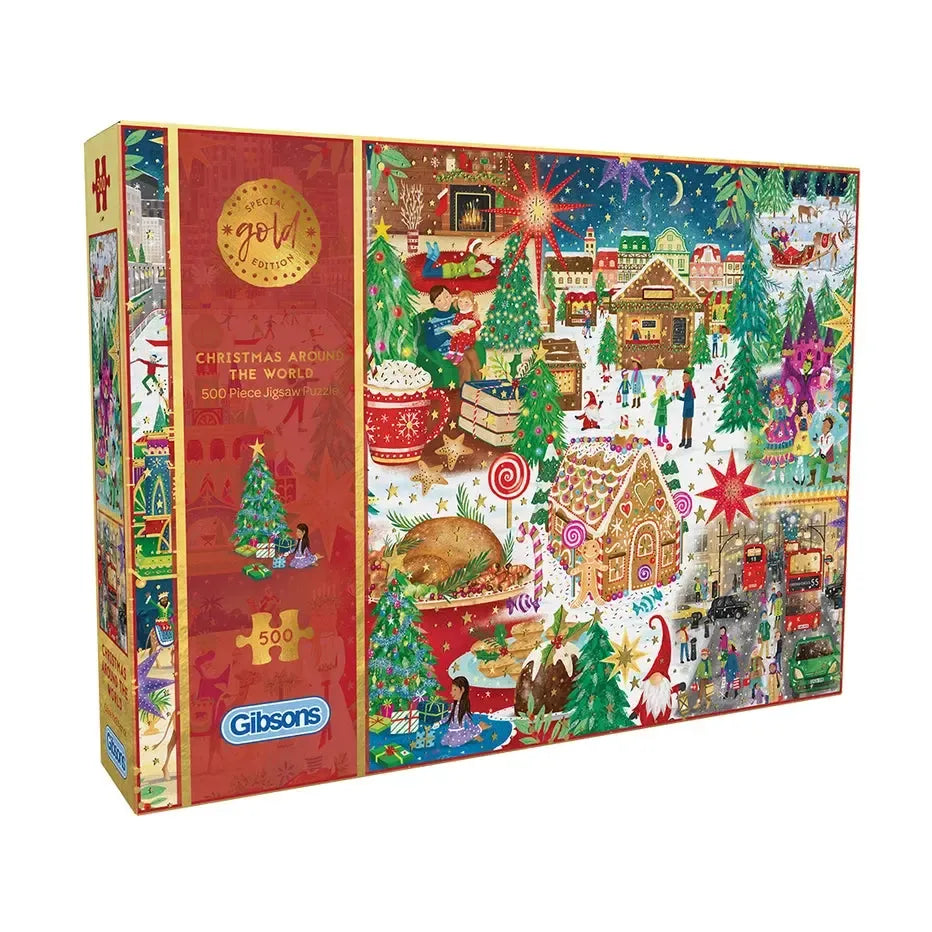 Christmas Around the World 500 Piece Jigsaw Puzzle Gibsons (ONLINE ORDER ONLY)