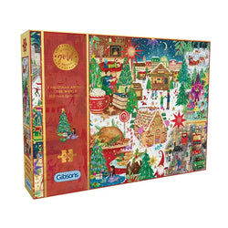 Christmas Around the World 500 Piece Jigsaw Puzzle Gibsons (ONLINE ORDER ONLY)