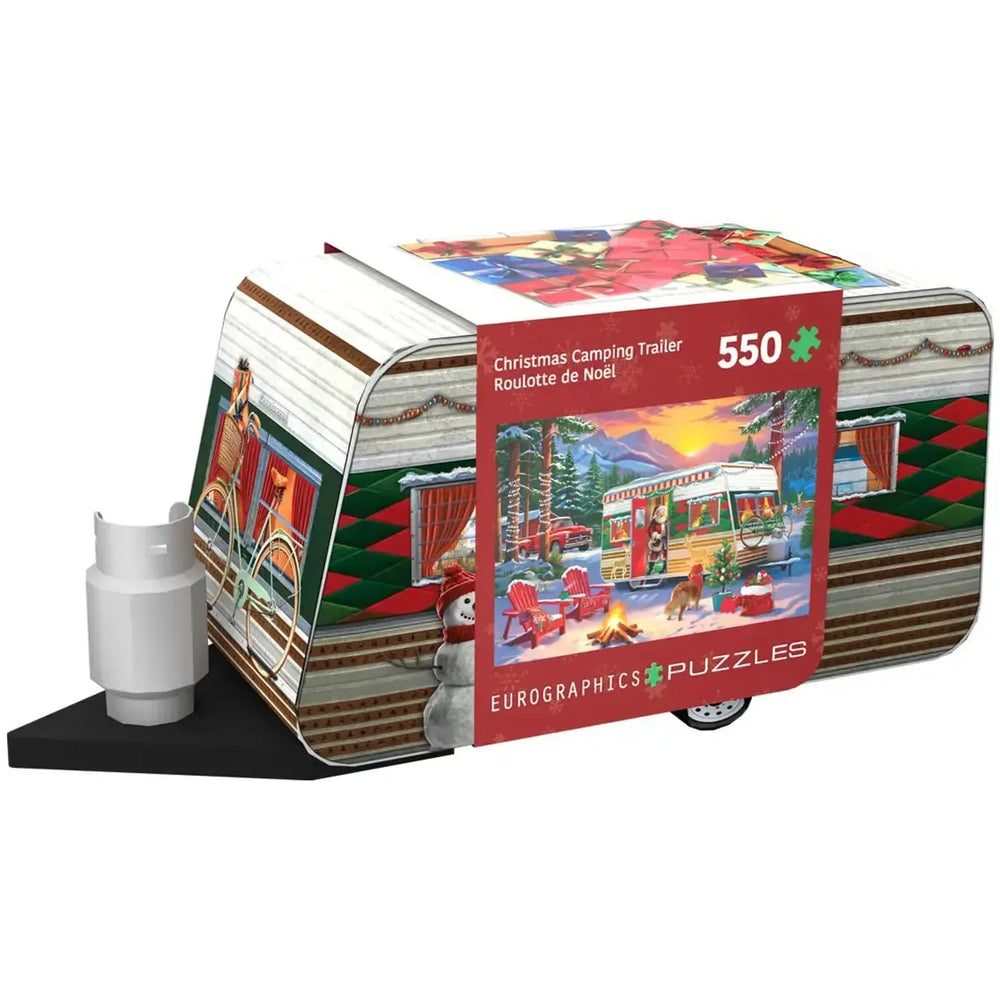 Christmas Camping Trailer 550 Piece Jigsaw Puzzle in Tin Eurographics (ONLINE ORDER ONLY)