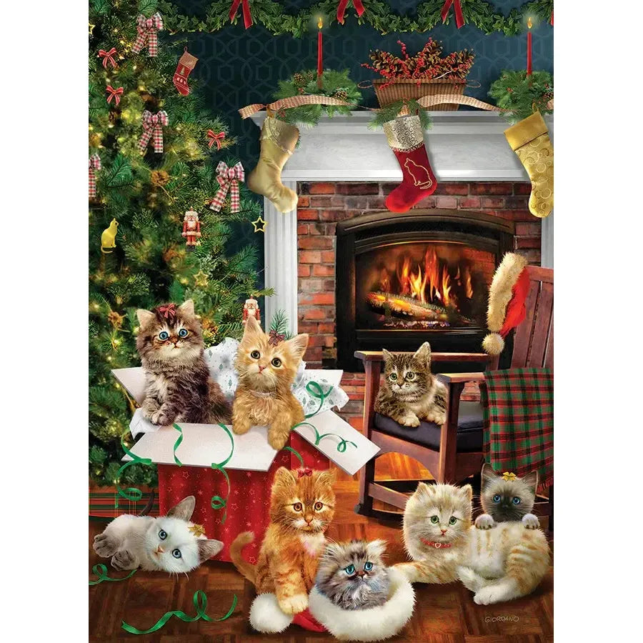 Christmas Kittens 1000 Piece Jigsaw Puzzle Cobble Hill (ONLINE ORDER ONLY)