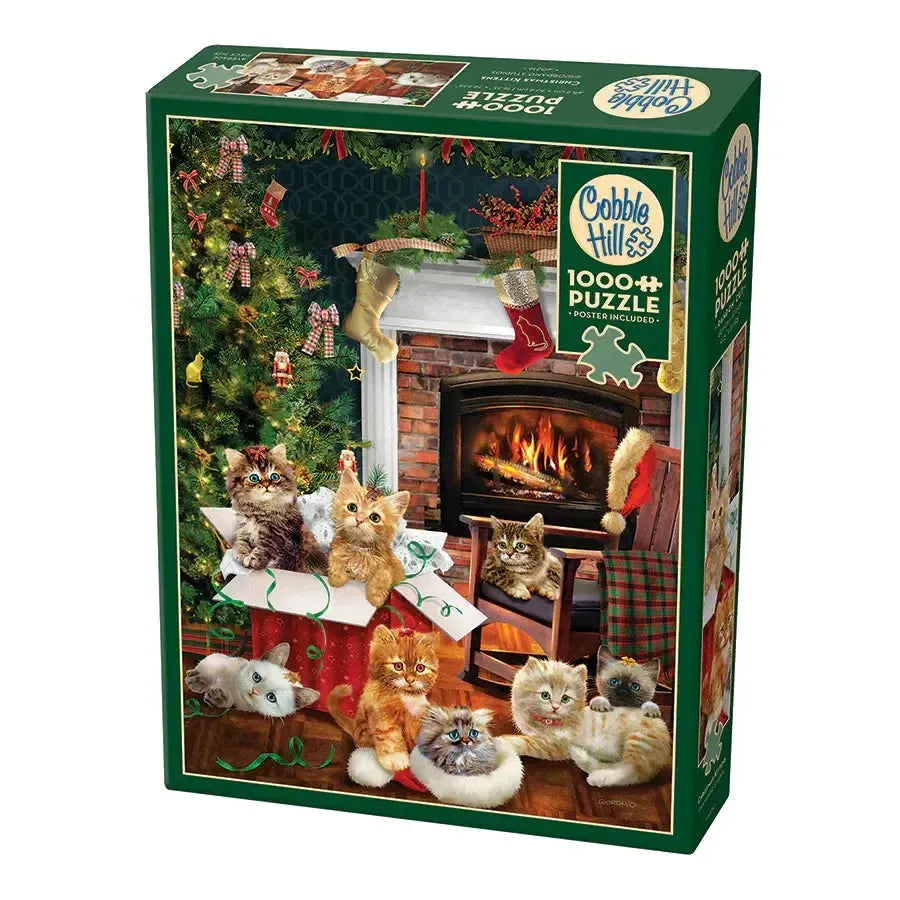 Christmas Kittens 1000 Piece Jigsaw Puzzle Cobble Hill (ONLINE ORDER ONLY)