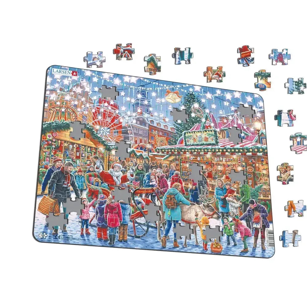 Christmas Market 140 Piece Tray Jigsaw Puzzle Larsen (ONLINE ORDER ONLY)