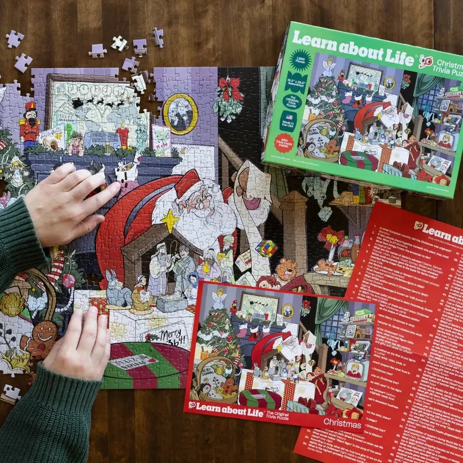 Christmas Trivia "Learn About Life" 1000 Piece Jigsaw Puzzle Livuzzle (ONLINE ORDER ONLY)