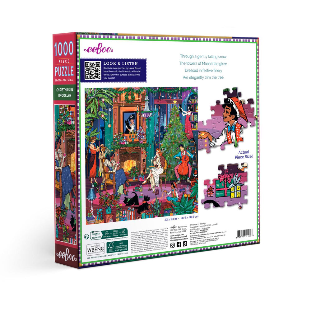 Christmas in Brooklyn 1000 Piece Jigsaw Puzzle eeBoo