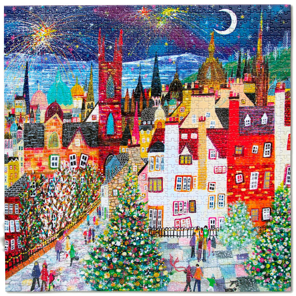 Christmas in Edinburgh 1000 Piece Jigsaw Puzzle eeBoo (ONLINE ORDER ONLY)