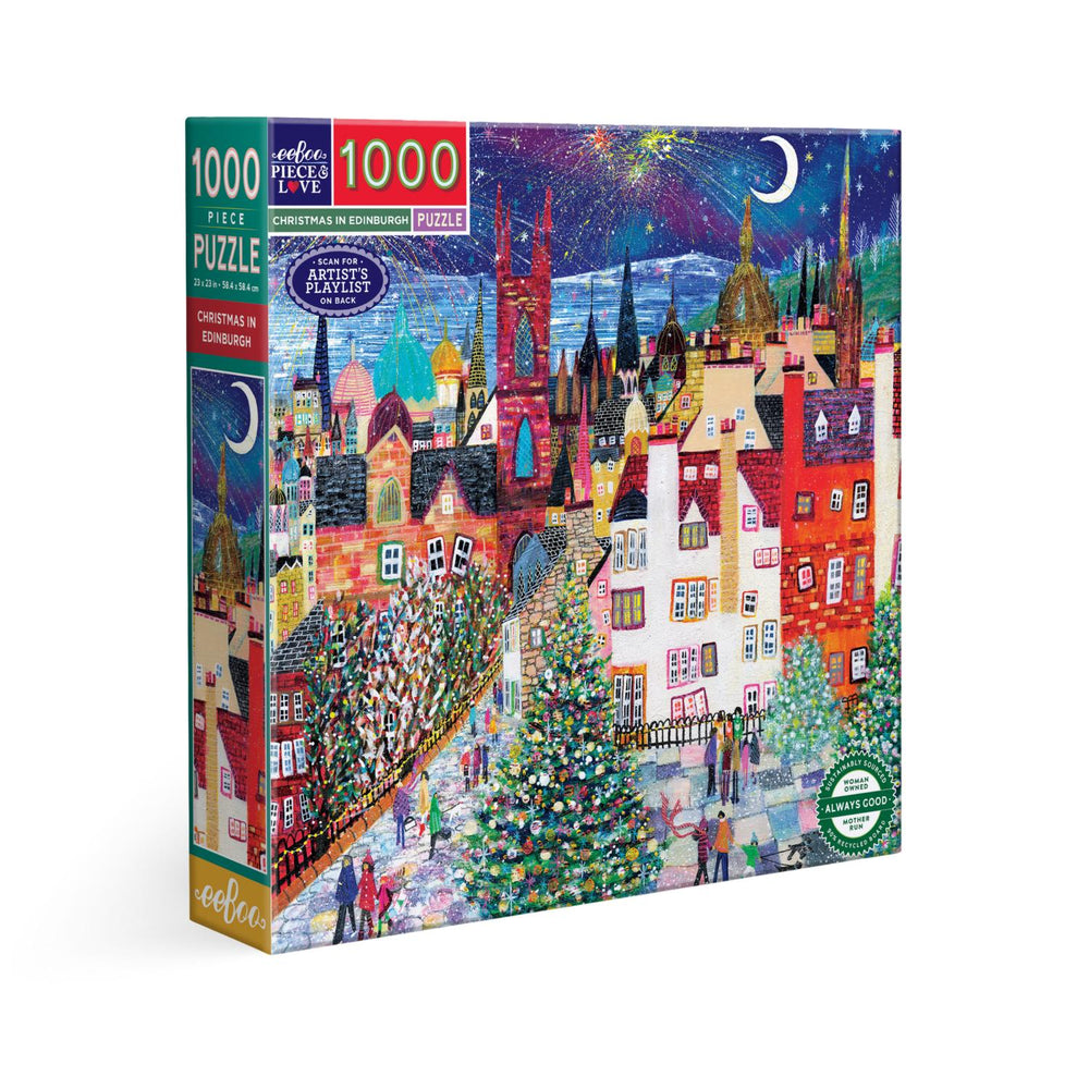Christmas in Edinburgh 1000 Piece Jigsaw Puzzle eeBoo (ONLINE ORDER ONLY)