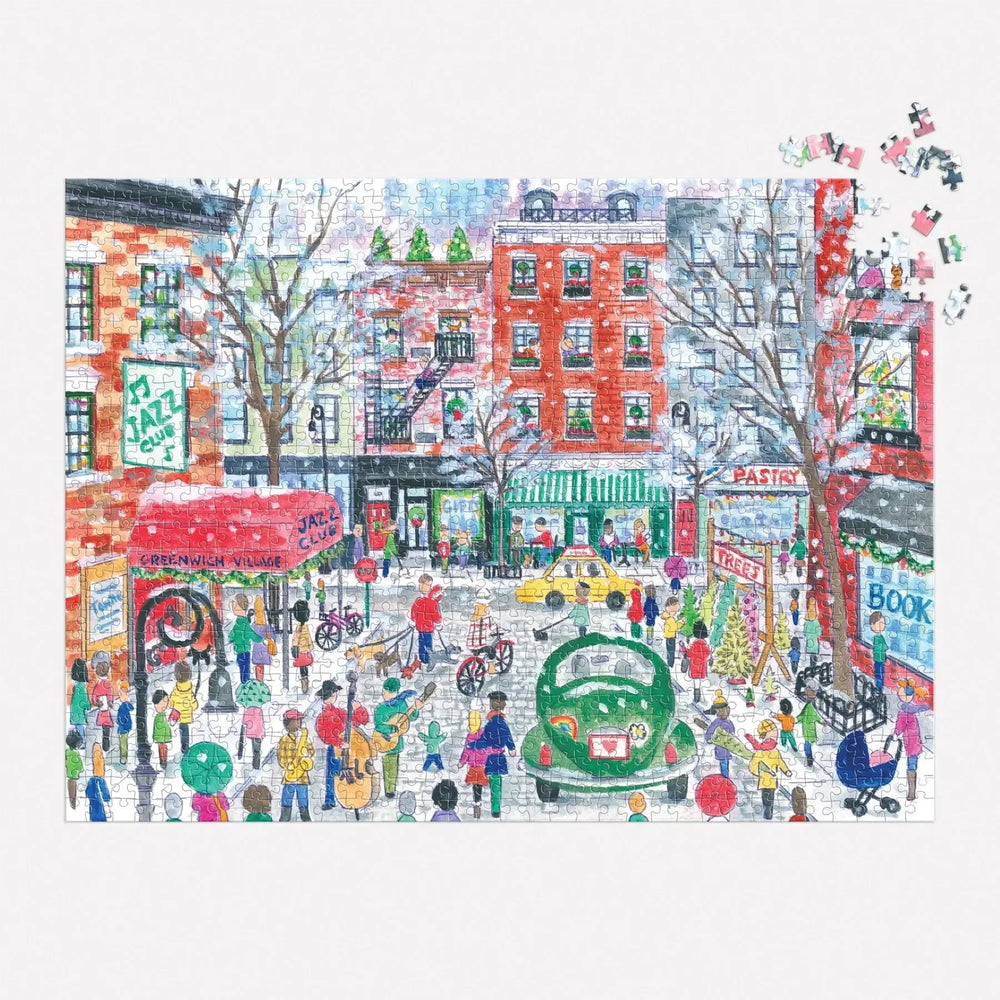 Christmas in Greenwich Village 1000 Piece Jigsaw Puzzle Galison (ONLINE ORDER ONLY)