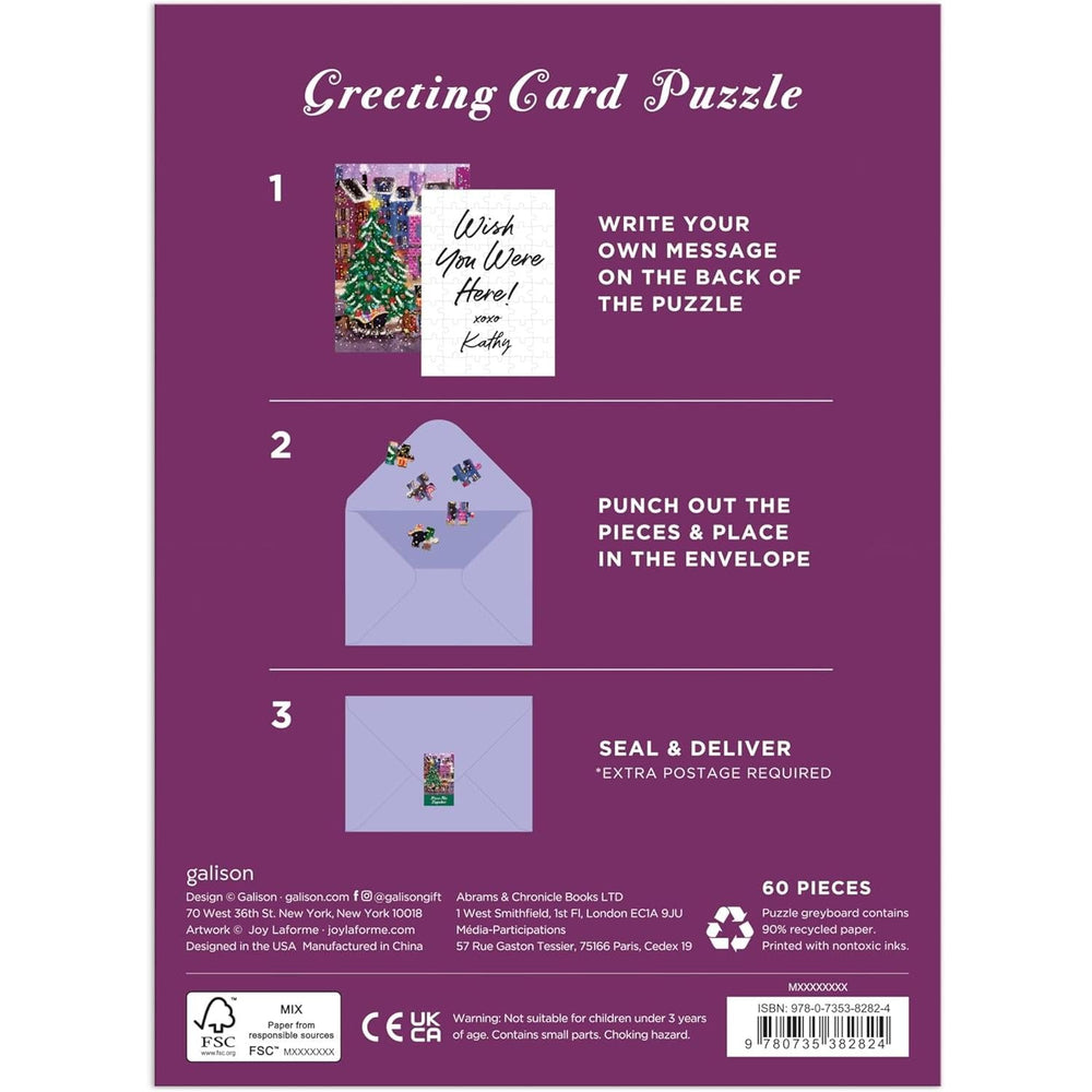 Christmas in the Square Greeting Card 60 Piece Jigsaw Puzzle Galison (ONLINE ORDER ONLY)