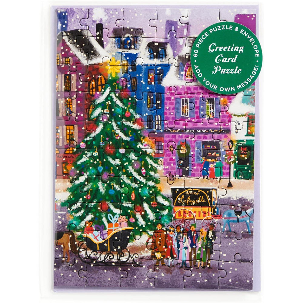 Christmas in the Square Greeting Card 60 Piece Jigsaw Puzzle Galison (ONLINE ORDER ONLY)