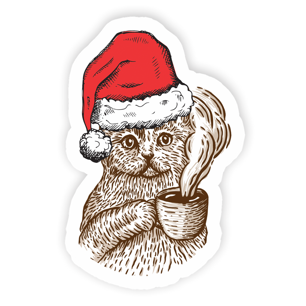 Kitty Town Santa Sticker (Online Order Only)