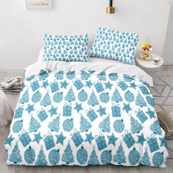 Merry Christmas Pattern Bedding Set Quilt Cover Without Filler (Online Order Only)