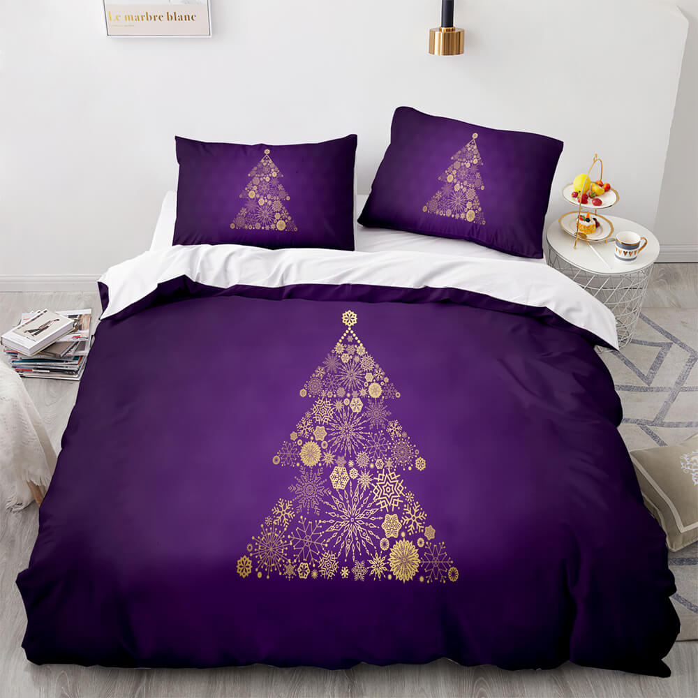Christmas Tree Pattern Bedding Sets Quilt Cover Without Filler (Online Order Only)