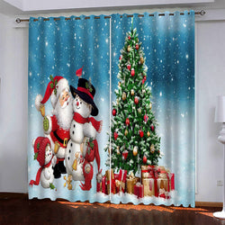 Christmas Tree Pattern Curtains Blackout Window Drapes (Online Order Only)