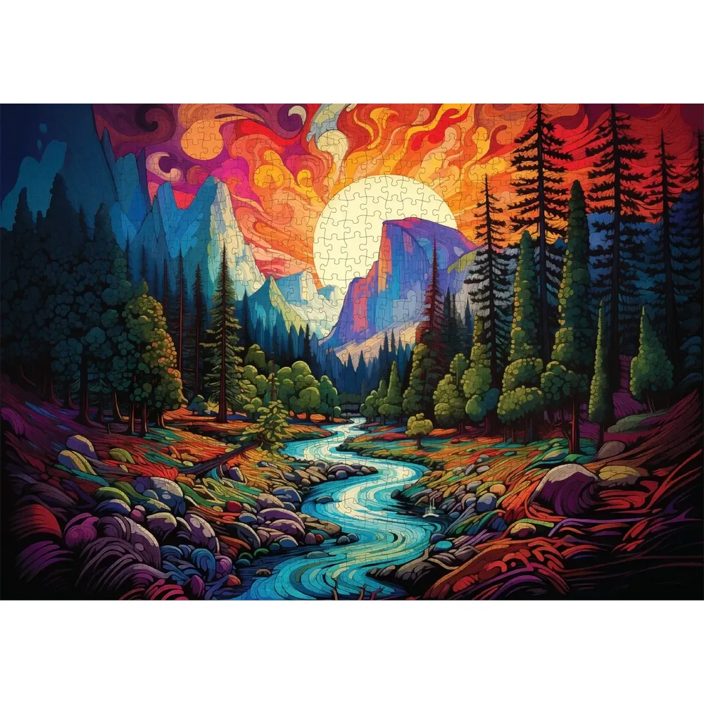 Chromatic Cliffs 1000 Piece Jigsaw Puzzle Trippy (ONLINE ORDER ONLY)