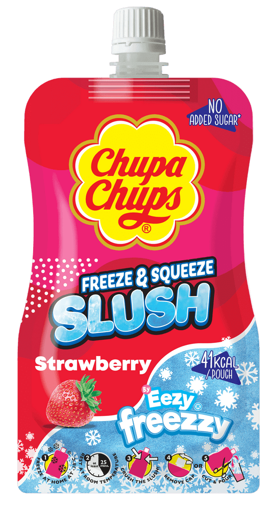 Chupa Chups Freeze & Squeeze Slush - Strawberry (250ml) (UK) (ONLINE ORDER ONLY)