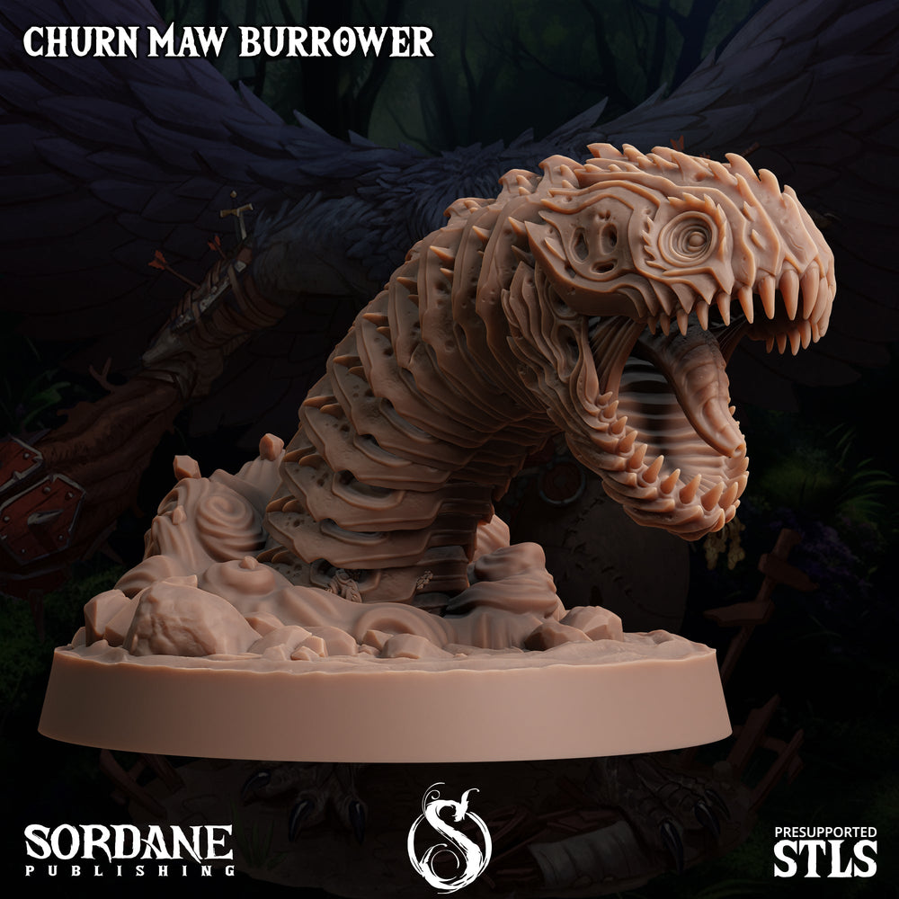 3D Printed Sordane Publishing Churn Maw Burrower Burrows Below 28 32mm D&D (Online Only)