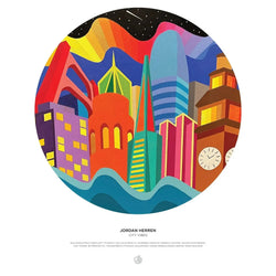 City Vibes by Jordan Herren 500 Piece Round Jigsaw Puzzle Pomegranate (ONLINE ORDER ONLY)