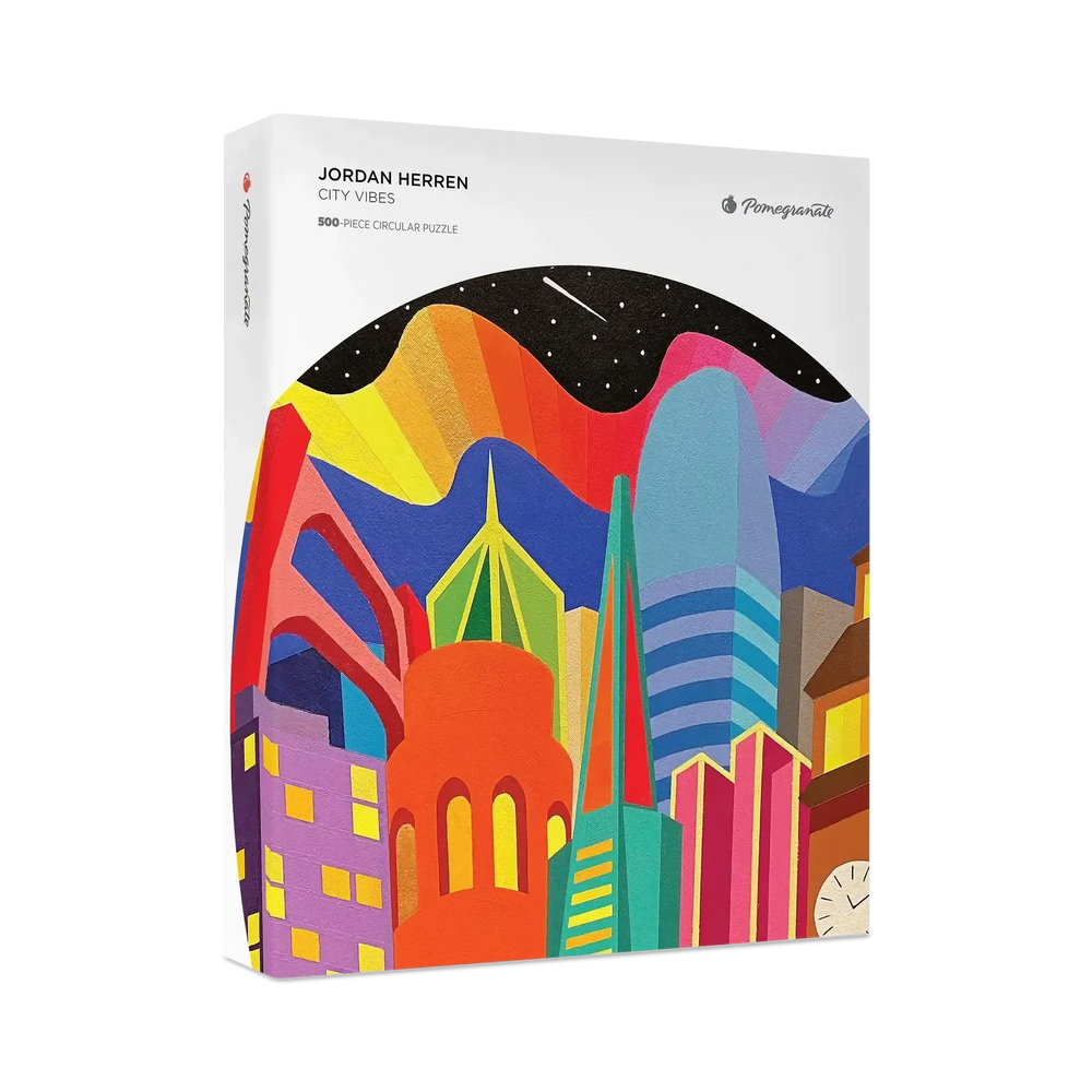 City Vibes by Jordan Herren 500 Piece Round Jigsaw Puzzle Pomegranate (ONLINE ORDER ONLY)