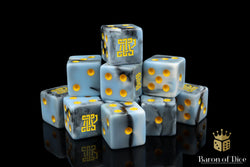 Clan McFlaggon Dice - Ice Blue (ONLINE ORDER ONLY)