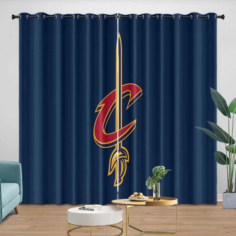 Cleveland Cavaliers Curtains Blackout Window Drapes Room Decoration (Online Order Only)