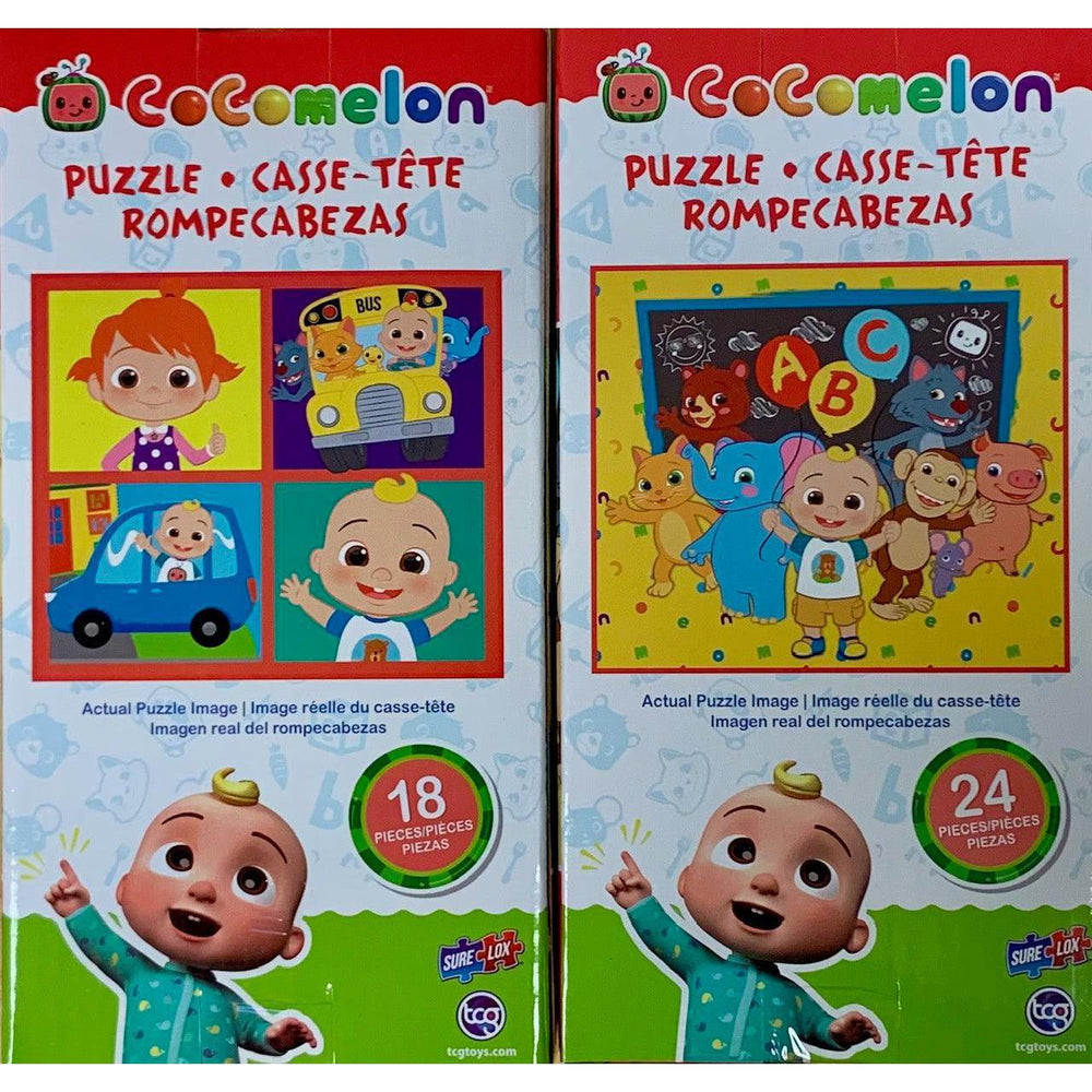 CoComelon Set of 2 Kid Puzzles 18 & 24 Piece Jigsaw Puzzles Sure Lox (ONLINE ORDER ONLY)