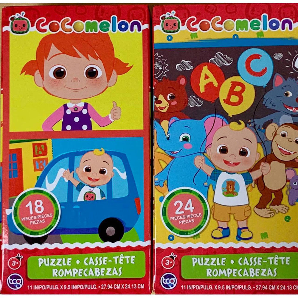 CoComelon Set of 2 Kid Puzzles 18 & 24 Piece Jigsaw Puzzles Sure Lox (ONLINE ORDER ONLY)