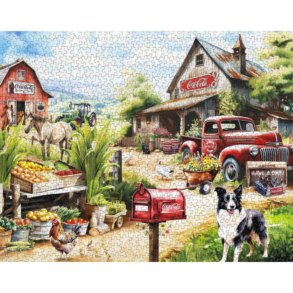 Coca-Cola Country Side Market 1000 Piece Jigsaw Puzzle Springbok (ONLINE ORDER ONLY)