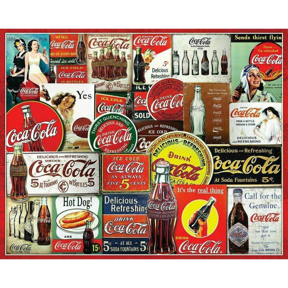 Coca-Cola Tin Signs 1000 Piece Jigsaw Puzzle in Tin Springbok (ONLINE ORDER ONLY)