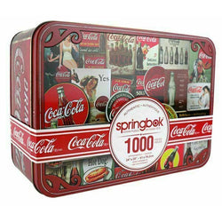Coca-Cola Tin Signs 1000 Piece Jigsaw Puzzle in Tin Springbok (ONLINE ORDER ONLY)