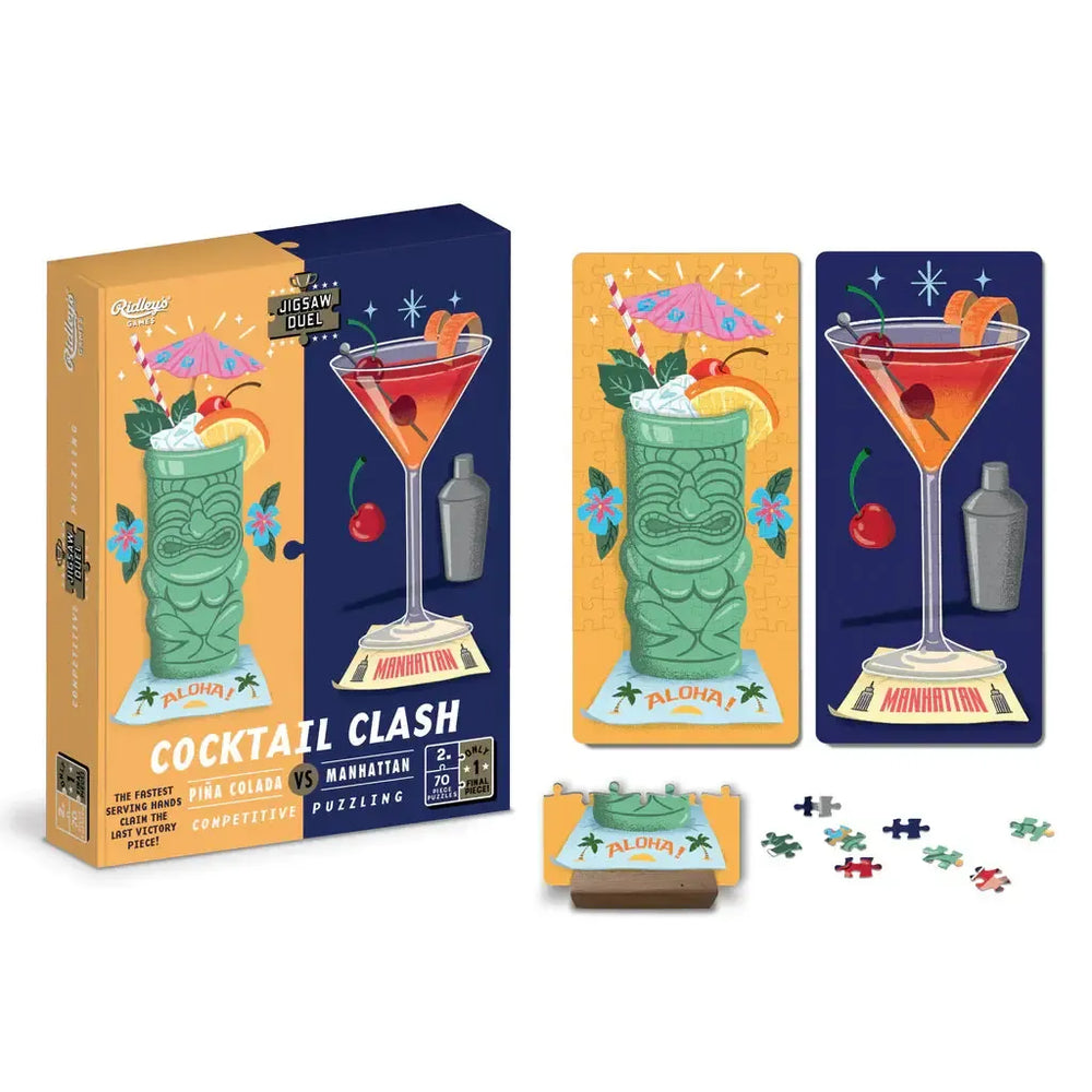 Cocktail Clash Set of 2 70 Piece Jigsaw Duel Puzzles Ridley (ONLINE ORDER ONLY)