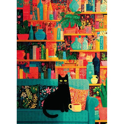 Coffee Cat Library 1000 Piece Jigsaw Puzzle Final Piece (ONLINE ORDER ONLY)