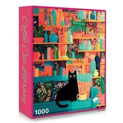 Coffee Cat Library 1000 Piece Jigsaw Puzzle Final Piece (ONLINE ORDER ONLY)