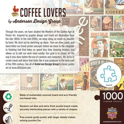 Coffee Lovers by Anderson Design 1000 Piece Jigsaw Puzzle MasterPieces (ONLINE ORDER ONLY)