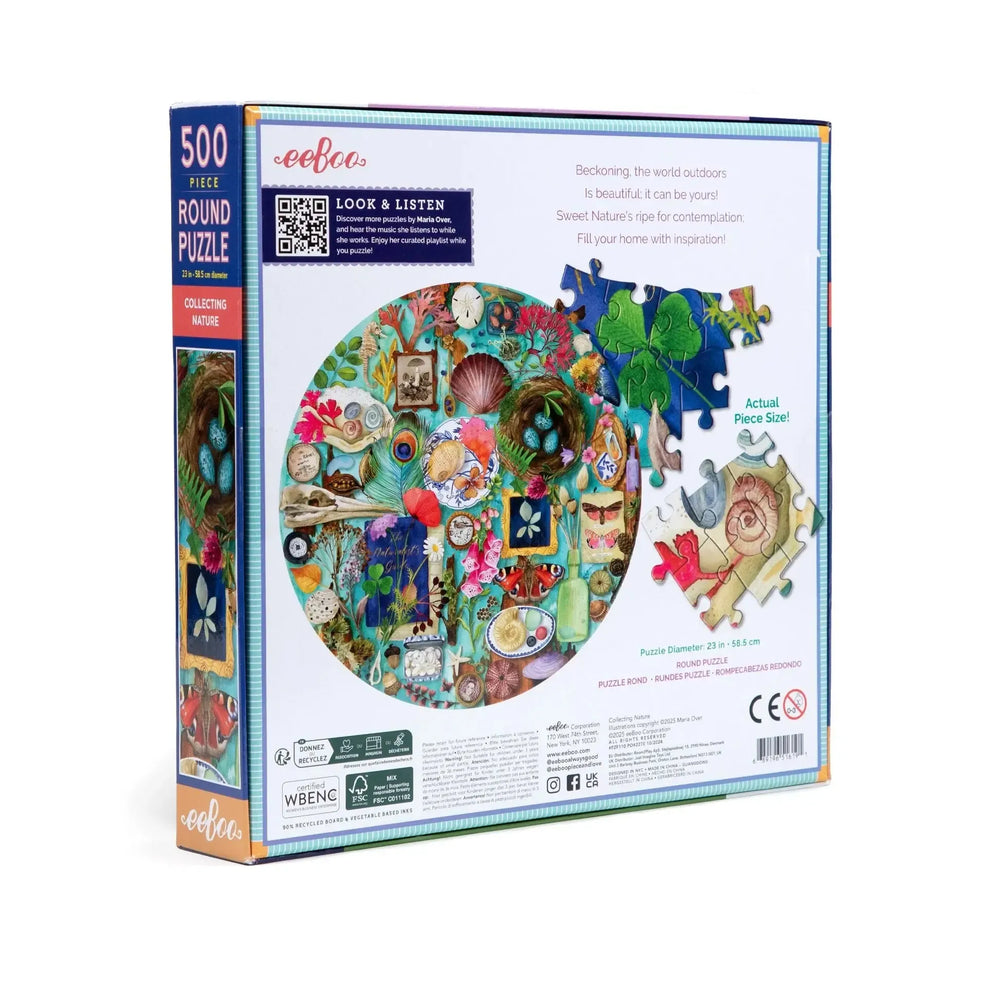 Collecting Nature 500 Piece Round Jigsaw Puzzle eeBoo (ONLINE ORDER ONLY)