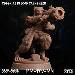 3D Printed Sordane Publishing Colonial Falcon Cannoneer Moonsoon 28 32mm D&D (Online Only)