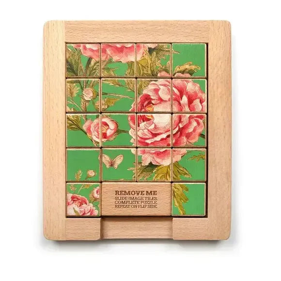 Color Flower vs Grayscale Dualities Sliding Wood Puzzle Trove (ONLINE ORDER ONLY)