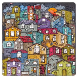 Colorful City 72 Piece Pocket Jigsaw Puzzle Curiosi (ONLINE ORDER ONLY)
