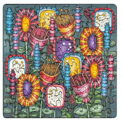 Colorful Flowers 72 Piece Pocket Jigsaw Puzzle Curiosi (ONLINE ORDER ONLY)