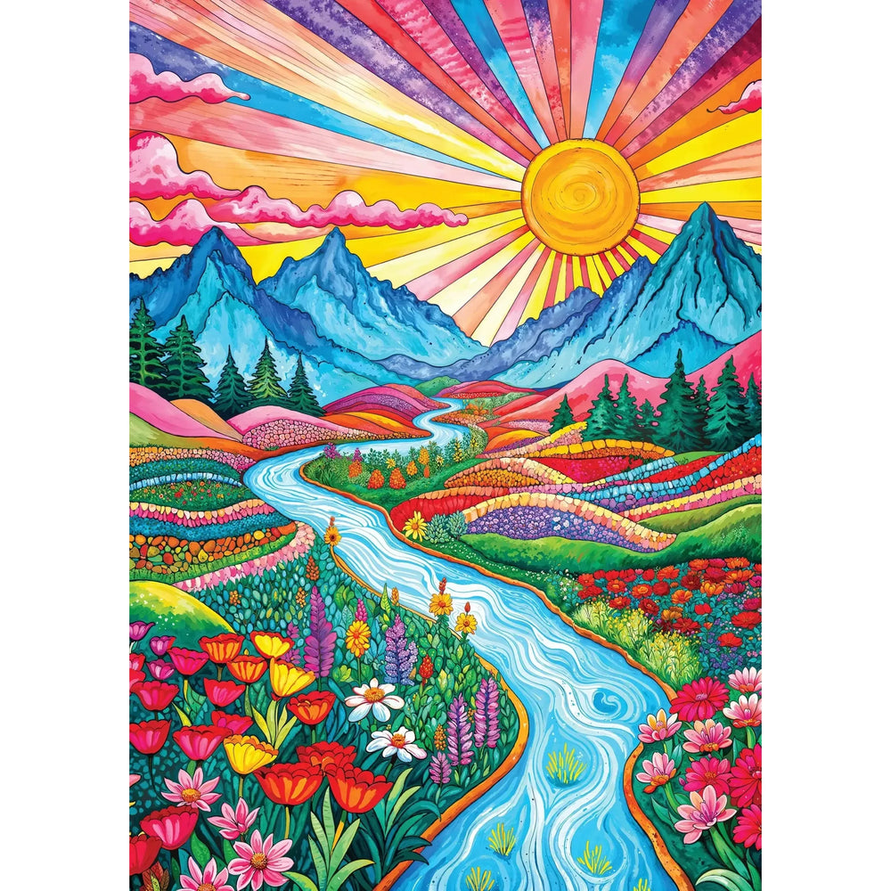 Colorful Highlands 1000 Piece Jigsaw Puzzle Enjoy (ONLINE ORDER ONLY)